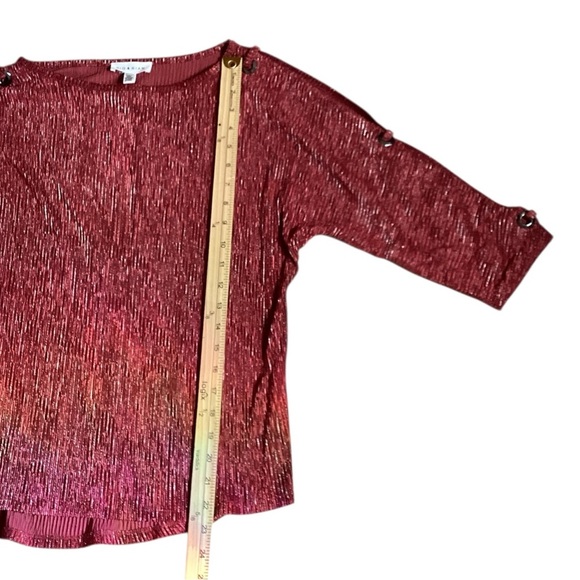 RIO & RIAN Metallic Cold-Shoulder Top – Size S - Picture 4 of 6